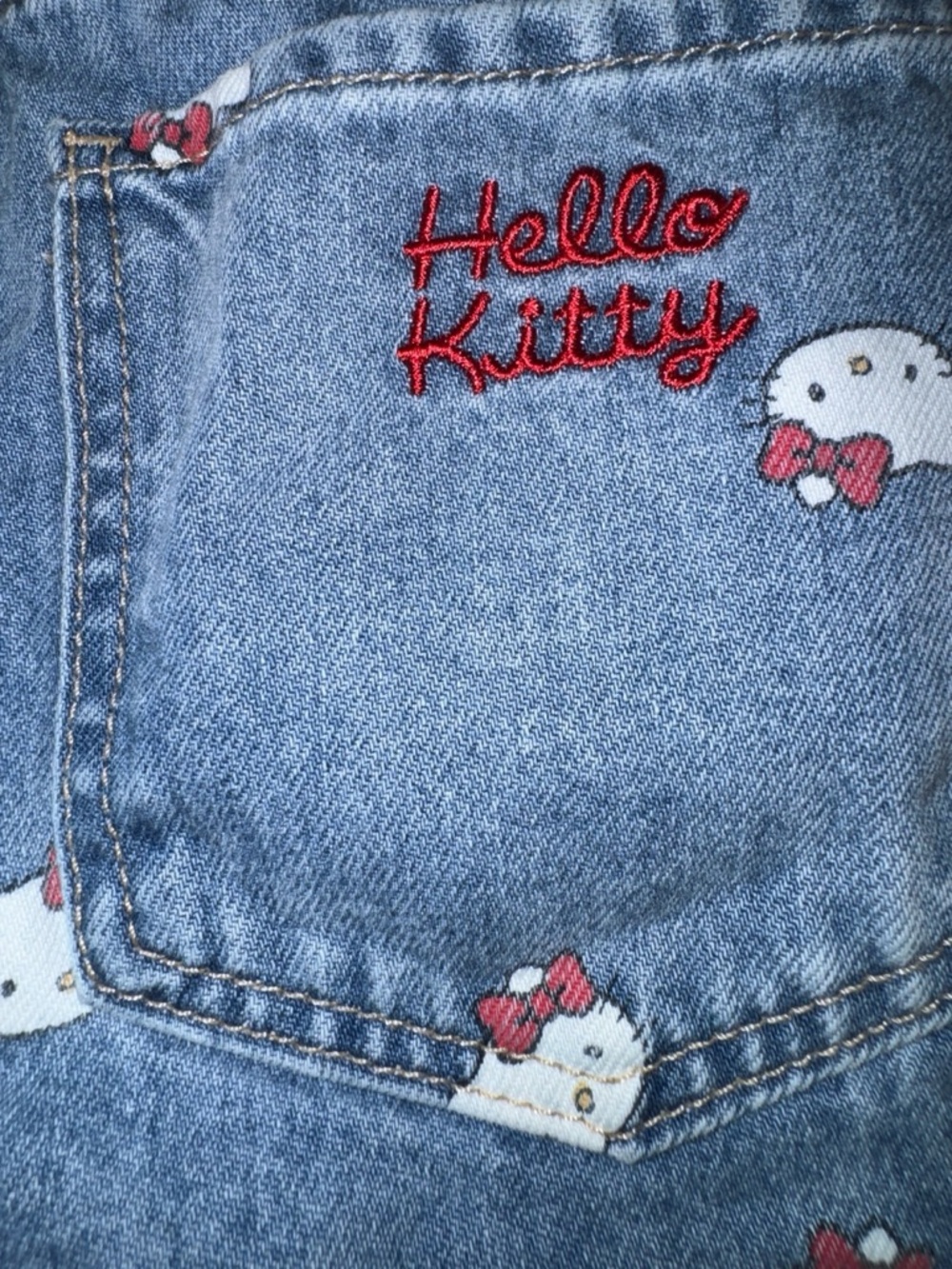 H&M x Sanrio Hello Kitty Wide Leg Jeans Girls Size 9-10 - Picture 9 of 9